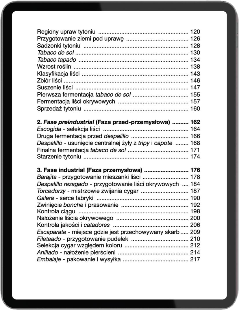 Spis treści ebooka Odkryj świat Habano - 3